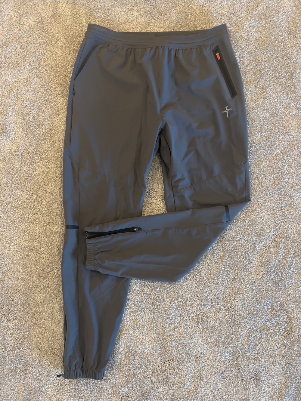 Three Nails Vapor Jogger Light Weight Pants Gray Men’s Size XL 35-36 Gym Active